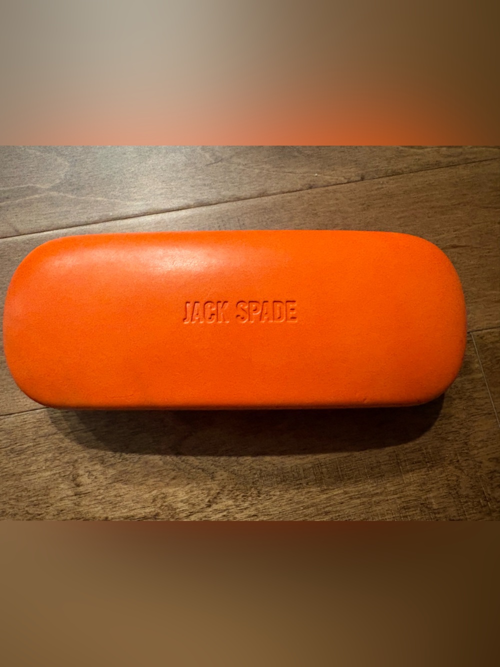 Jack Spade Orange Hard Eyewear Case